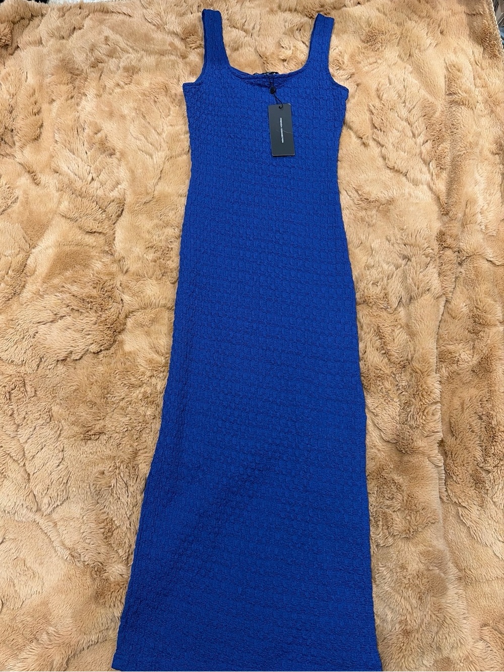 Royal Blue Textured Maxi Dress French Connection XS